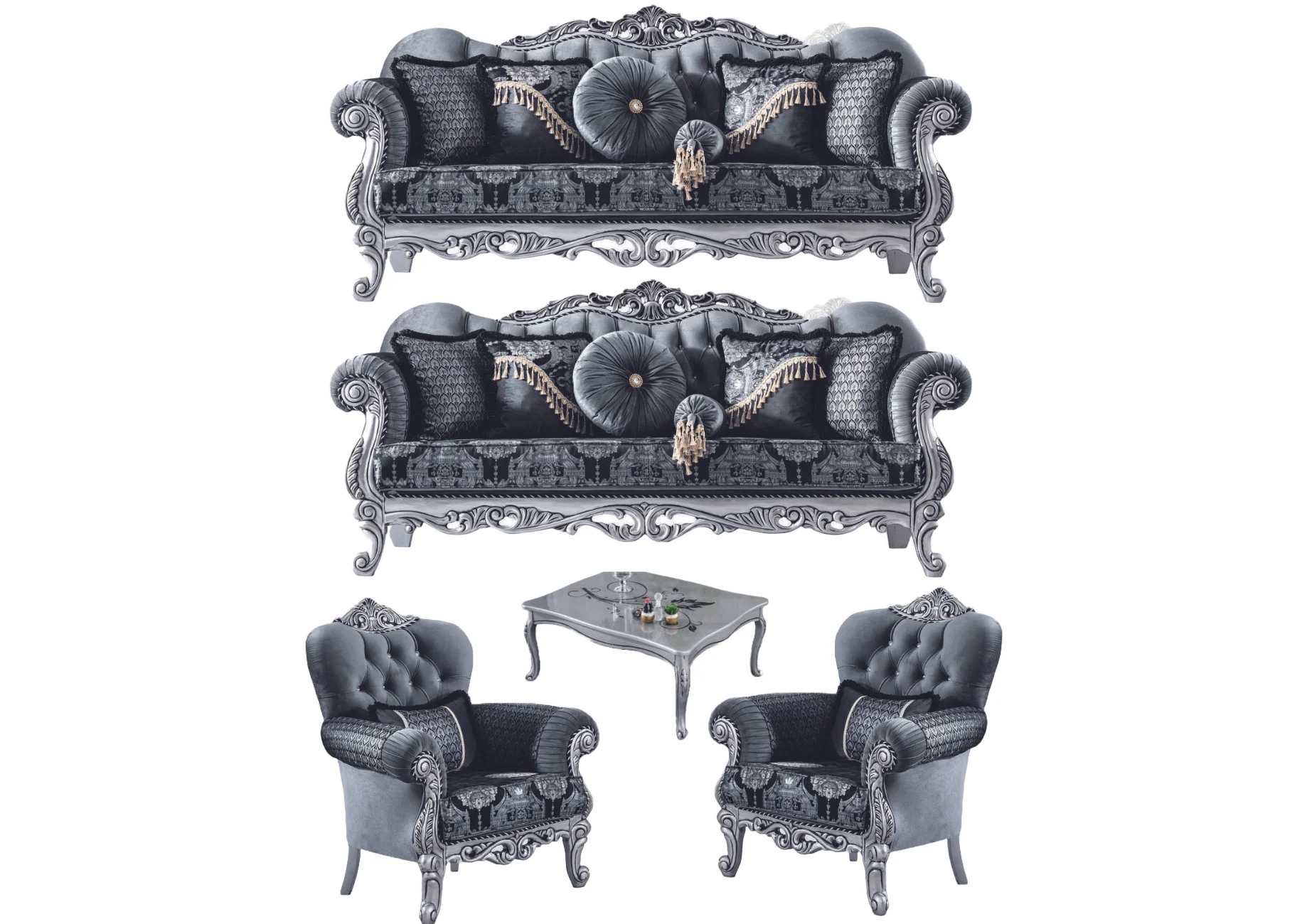 Erva Luxury Classic Sofa Set Erva Luxury Classic Sofa Set - Image 1