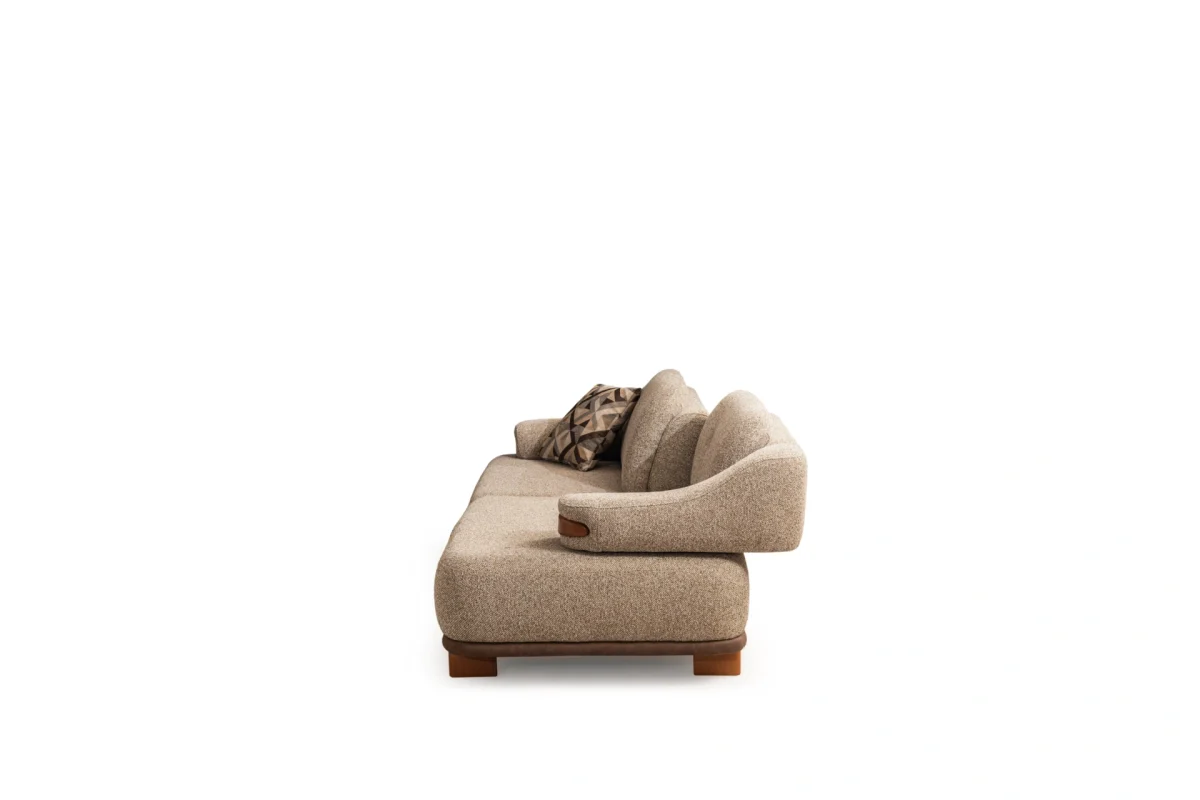 The Estelle Sofa Set combines the fashionable warmth of fabric with timeless elegance. It's the perfect centerpiece for a sophisticated European living room.