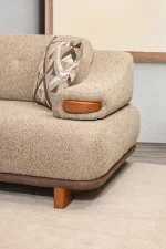The Estelle Sofa Set combines the fashionable warmth of fabric with timeless elegance. It's the perfect centerpiece for a sophisticated European living room.
