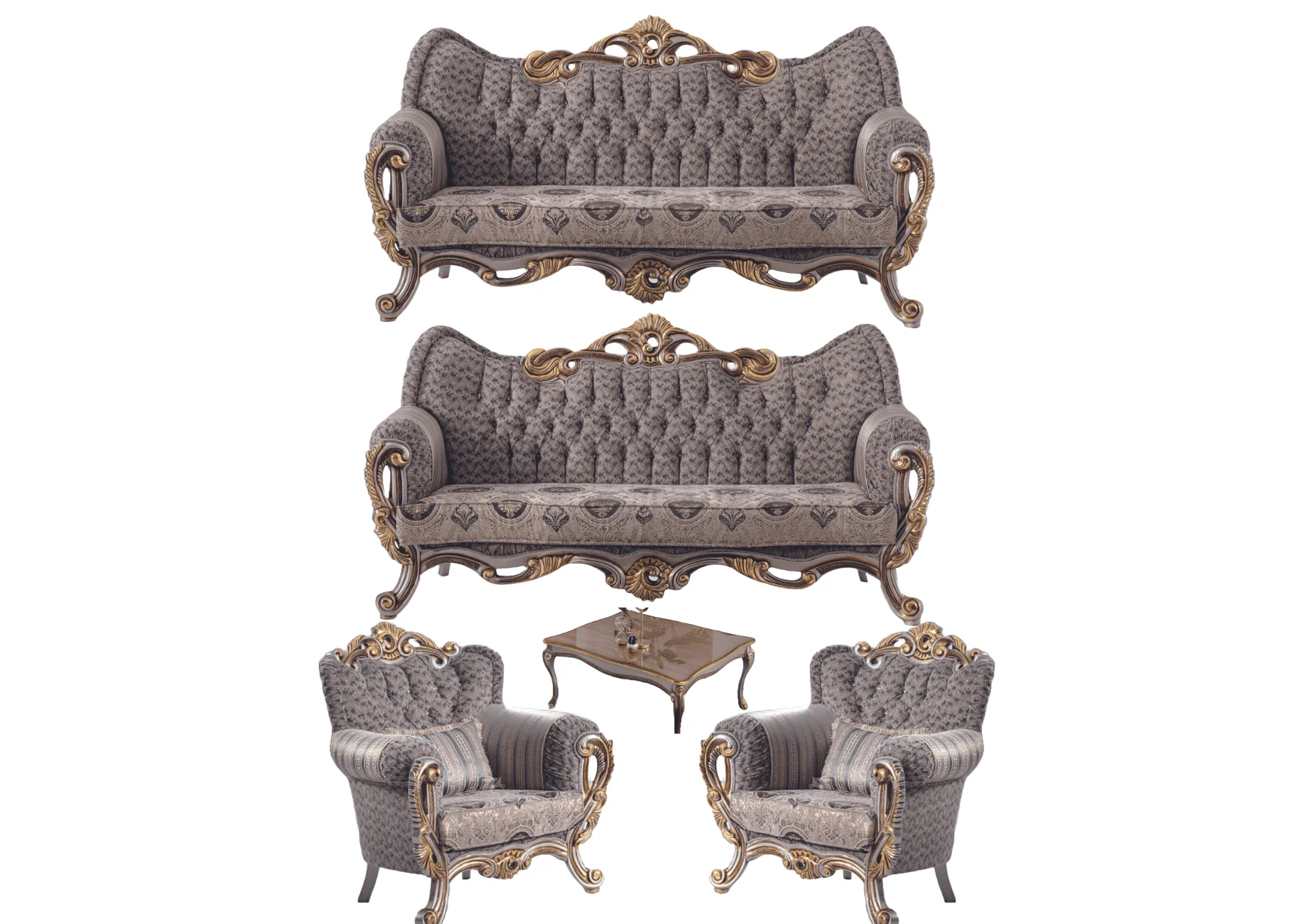 Gaye Luxury Classic Sofa Set - Avantgarde 3 Gaye Luxury Classic Sofa Set