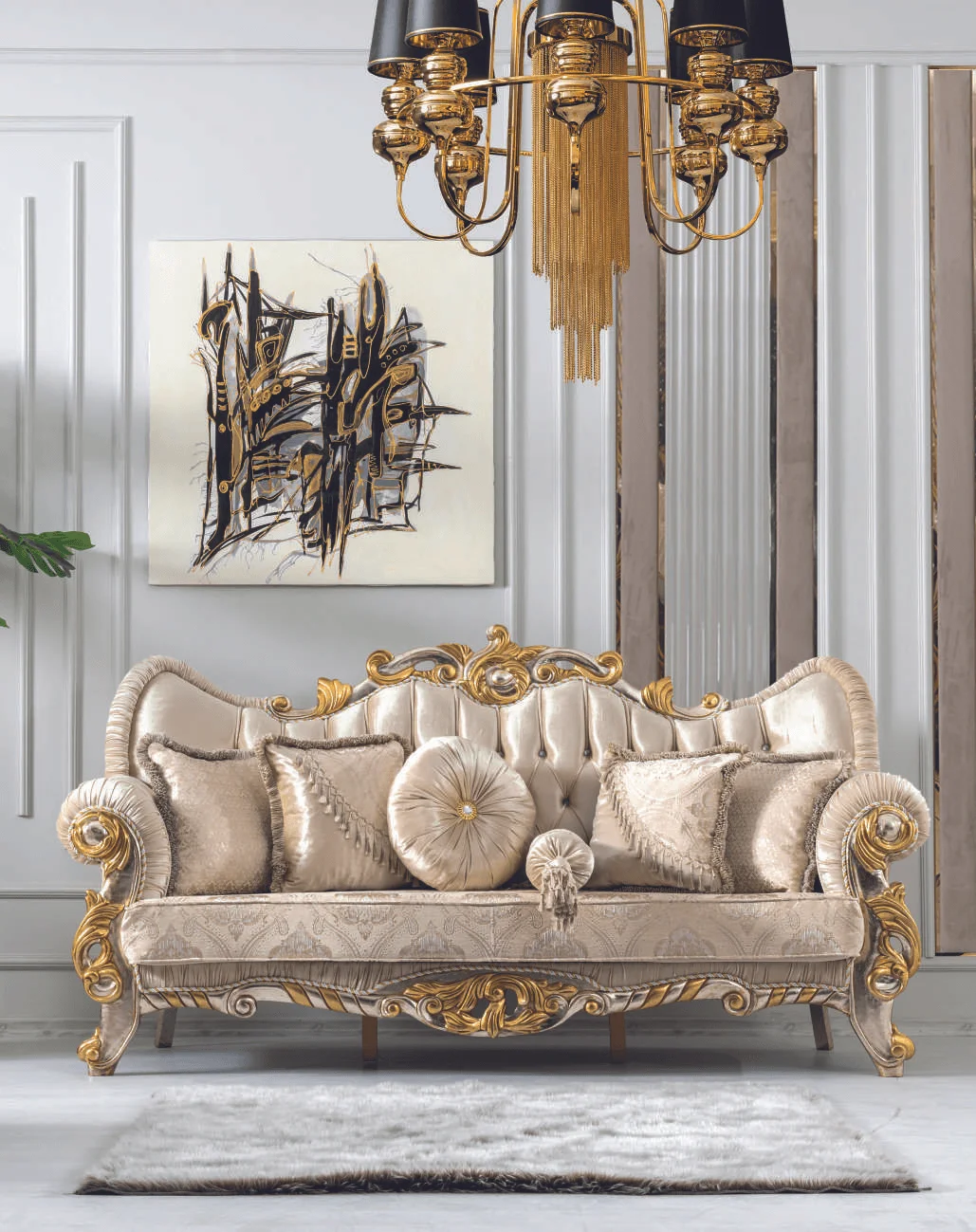 Haben Luxury Classic Sofa Set - Avant-garde 5 Haben Luxury Classic Sofa - Image 1