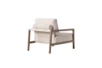 The Inara Armchair is a sculptural masterpiece with its bold frame and premium upholstery. A perfect statement piece on its own or as a complement to the Inara set.