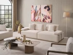 The Inara Corner Sofa Set adds a sophisticated touch to your living space with its timeless fabric and minimalist design. Its modular structure allows it to perfectly fit into any room.
