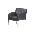 A compact force of elegance. The Logic Office Armchair, with its upholstery and legs, offers a high-level executive feel, making it the perfect choice for modern office rooms and reception areas.