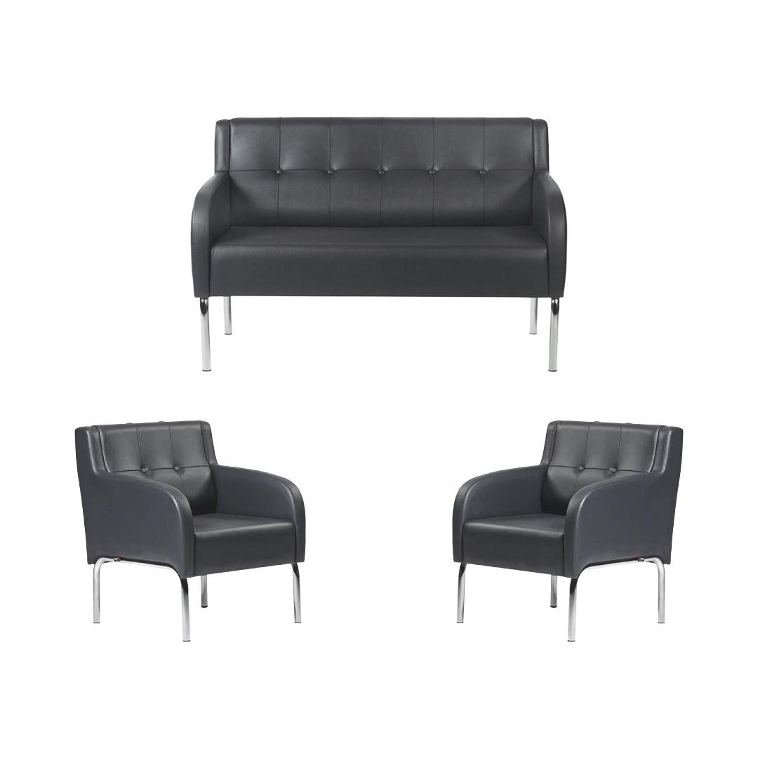 Logic Office Sofa Set SofaTurkey office sofa set OfficeDesign ModernWorkplace QualityFurniture 1 Rational design meets executive style. The Logic Office Sofa Set, with its elegant backrest and legs, offers a professional and durable seating solution for modern offices and waiting areas.