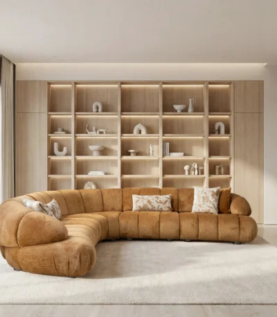 Experience the fusion of art and comfort with the Loris Corner Sofa. With its striking texture and modular flexibility, it's a top-tier design piece for a modern lifestyle.
