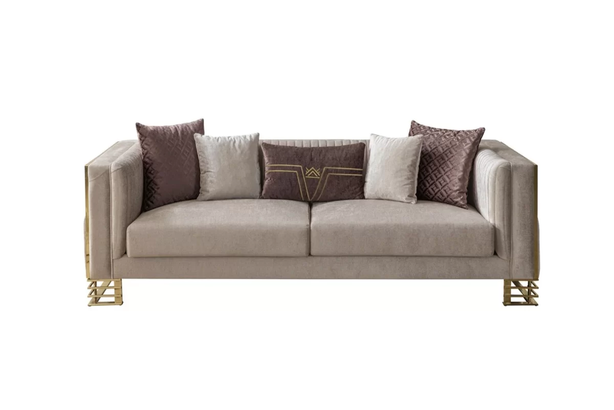Gold Sofa Set - Image 9