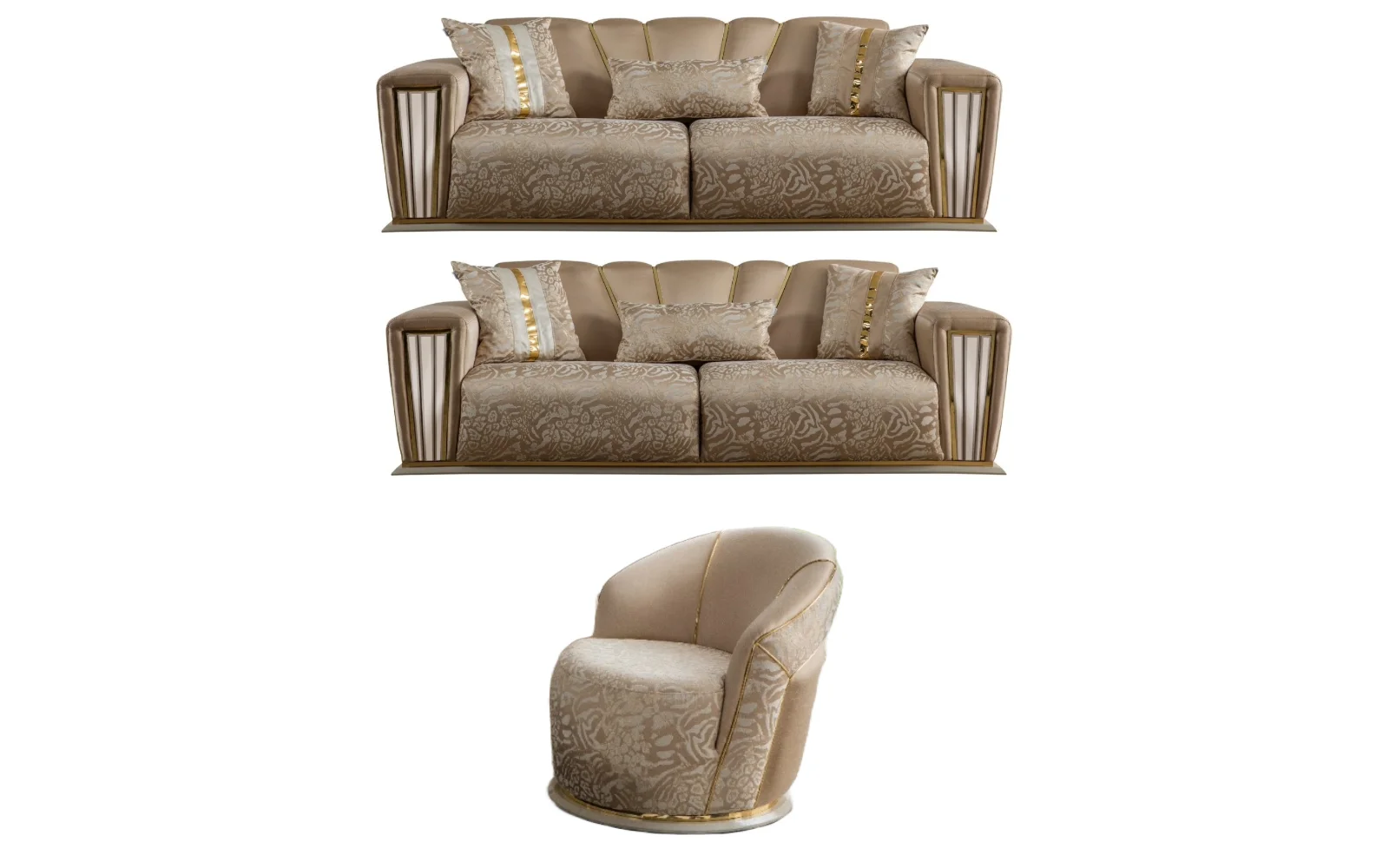 Luxory Sofa Set 3-3-1 - SofaTurkey 2 Luxory Sofa Set - Image 1