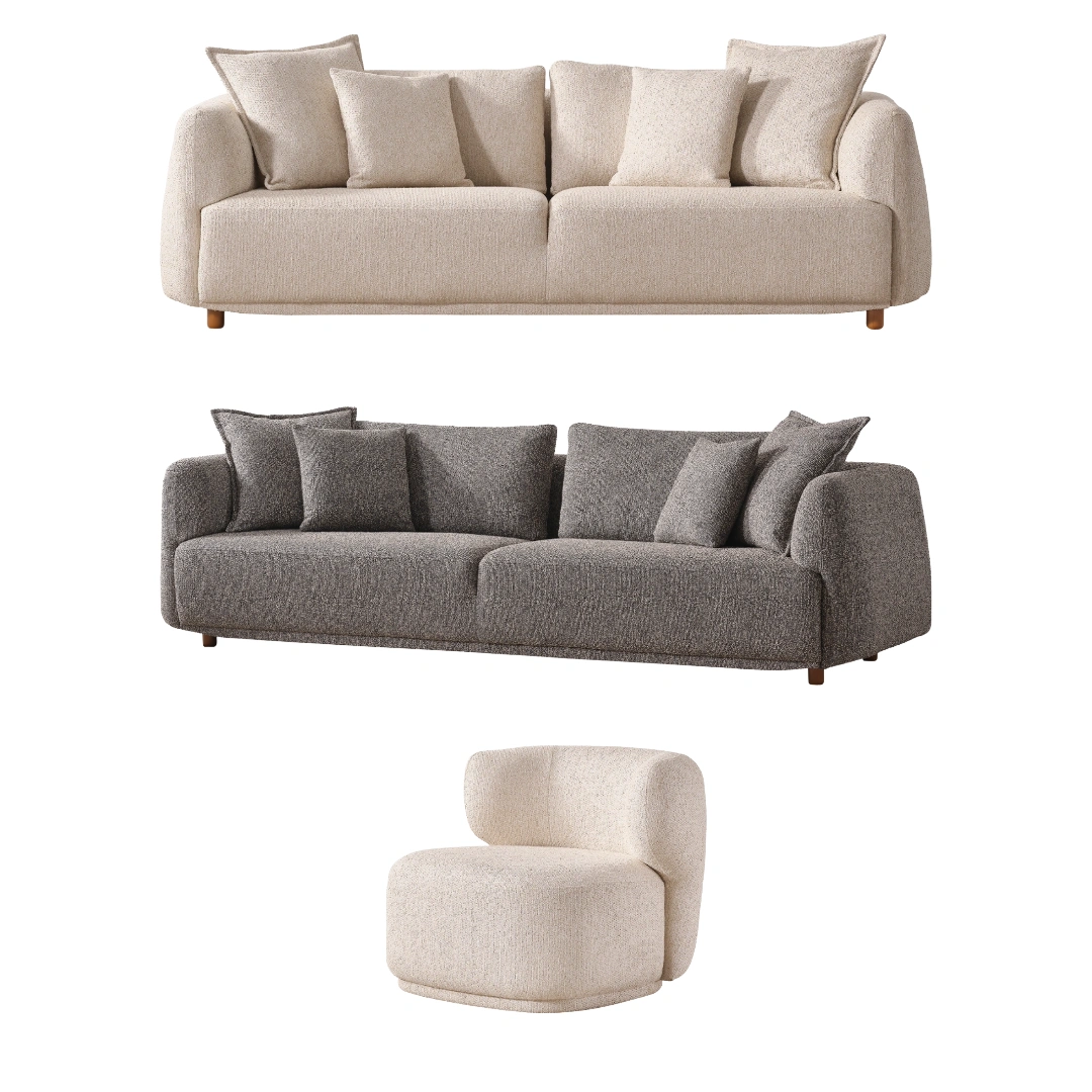 Lyra Sofa Set SofaTurkey luxury sofas europe contemporary home decor modern furniture f Experience the pinnacle of modern comfort with the Lyra Sofa Set. With its organic curves and highly durable fabric, it's designed for stylish European homes.