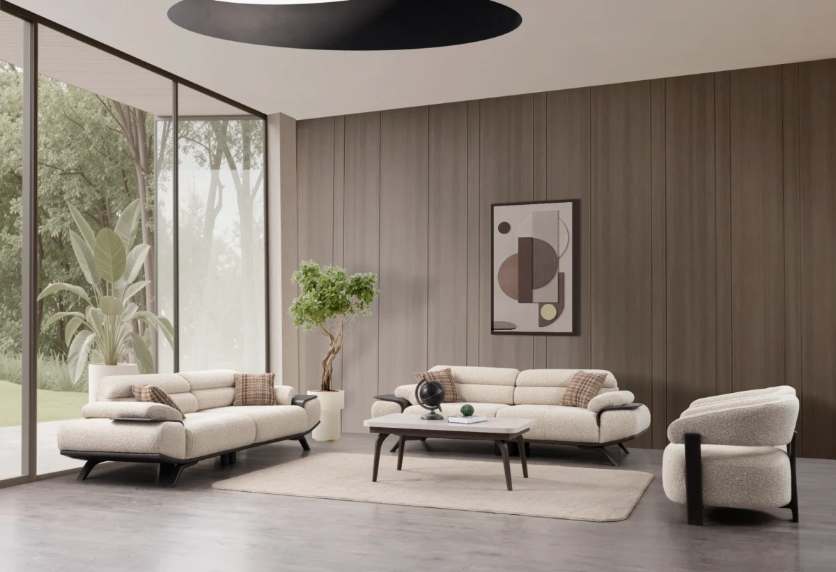 Experience the perfect blend of luxury and functionality with the Meira Sofa Set. Its elegant fabric is designed for the ultimate modern lifestyle.