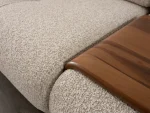 The Maya Sofa combines organic curves with functional luxury. With its fashionable texture and integrated side trays, it's the ultimate statement piece for modern European homes.
