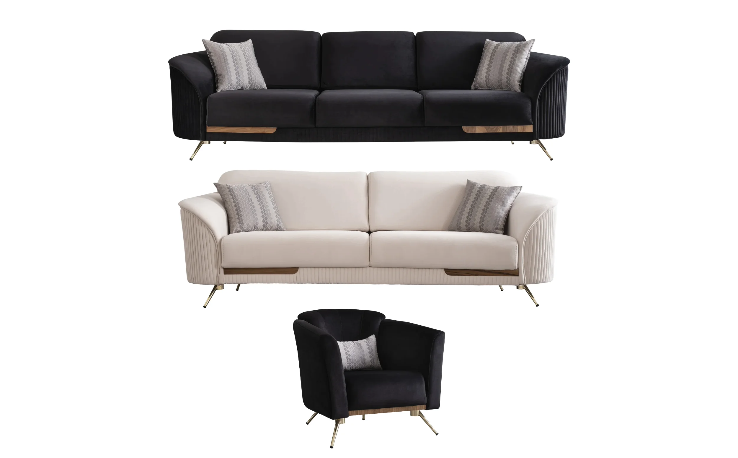 Melody Sofa Set - SofaTurkey 1 (2) Melody Sofa Set - Image 1