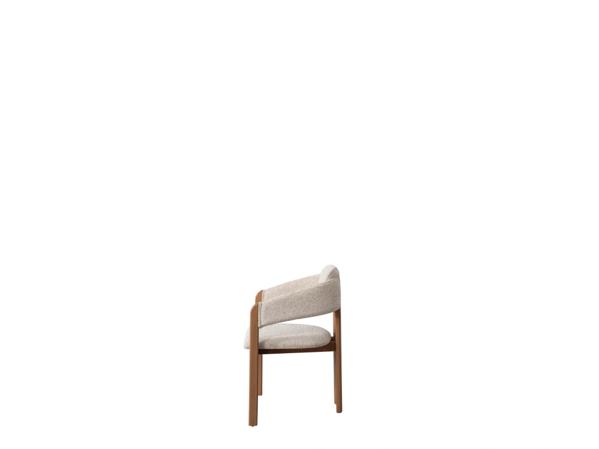 The Milan Dining Chair is a masterpiece of modern seating design, crafted to add an "Organic Modern" elegance to your dining room. Its distinctive curved backrest is meticulously designed to provide ergonomic support while maintaining a sleek and minimalist silhouette. Upholstered in our signature premium fabric, this chair offers both a comfortable and sophisticated tactile experience.