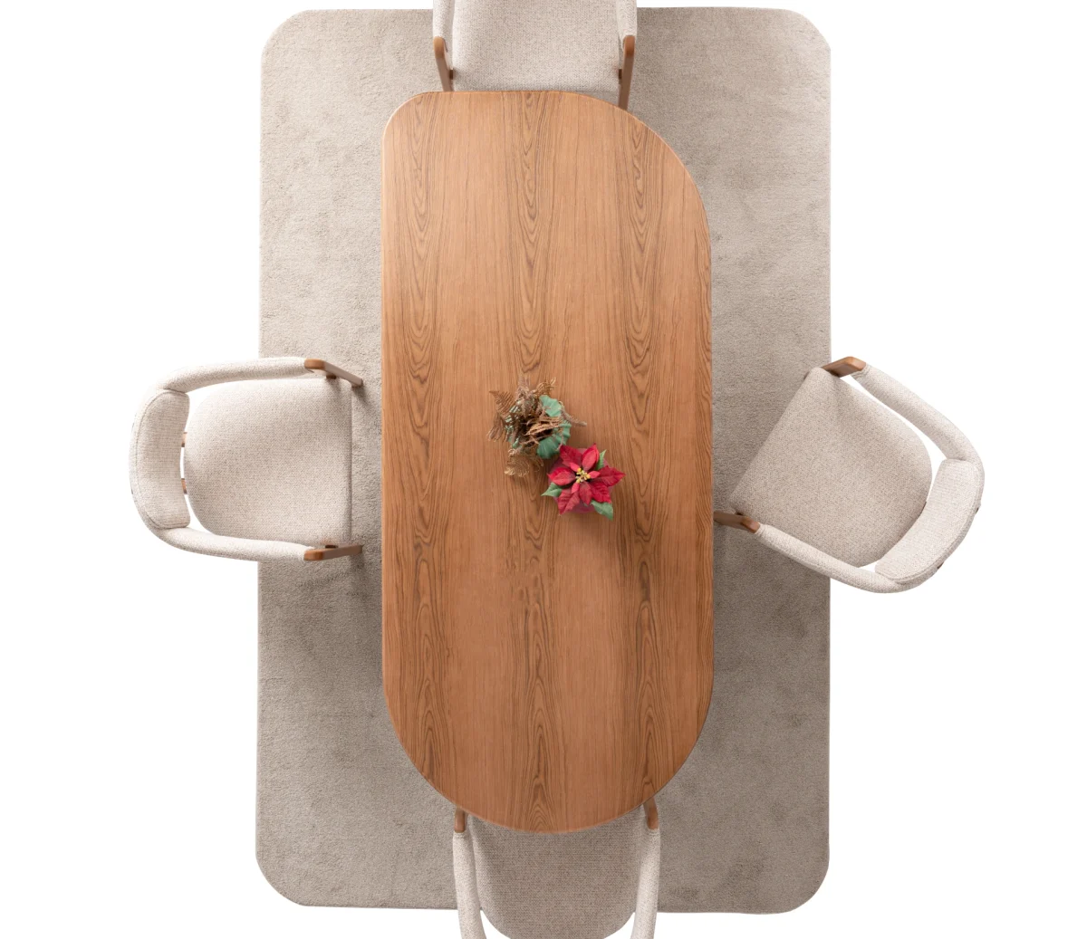 The Milan Dining Table Set is a masterpiece of contemporary craftsmanship. Designed to be the heart of your home, this set includes a stunning dining table with a bold, sculptural pedestal. Its rounded edges create an atmosphere perfect for long meals and meaningful conversations.