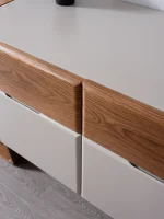 The Milan Modern TV Console Unit is designed for those who appreciate the beauty of contemporary minimalism. Reflecting the organic curves and refined materials found in the Milan collection, this piece serves as the perfect focal point for your living room.