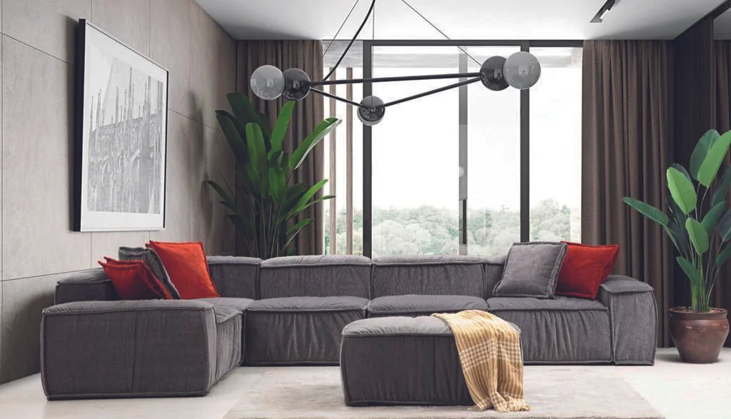 Nessa Corner Sofa with Ottoman Nessa XL Corner Sofa - Image 1