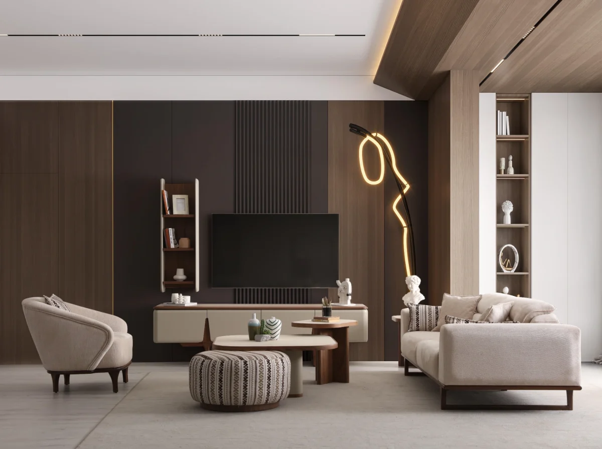 Elevate your living space with the Noa Sofa Set, a masterpiece of contemporary furniture design that balances bold aesthetics with cloud-like comfort.