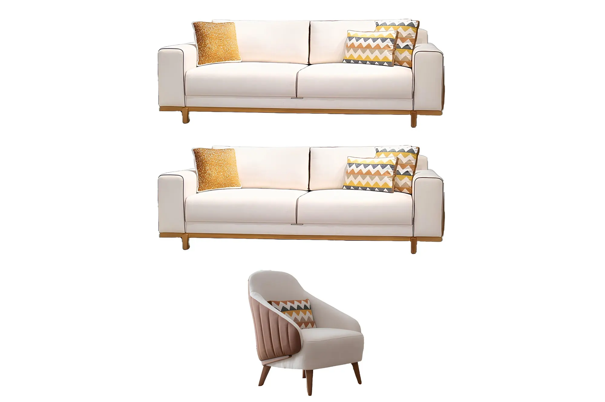 Pica Sofa Set - Premium Turkish Living Room Furniture Seating Groups Pica Sofa Set - Image 1