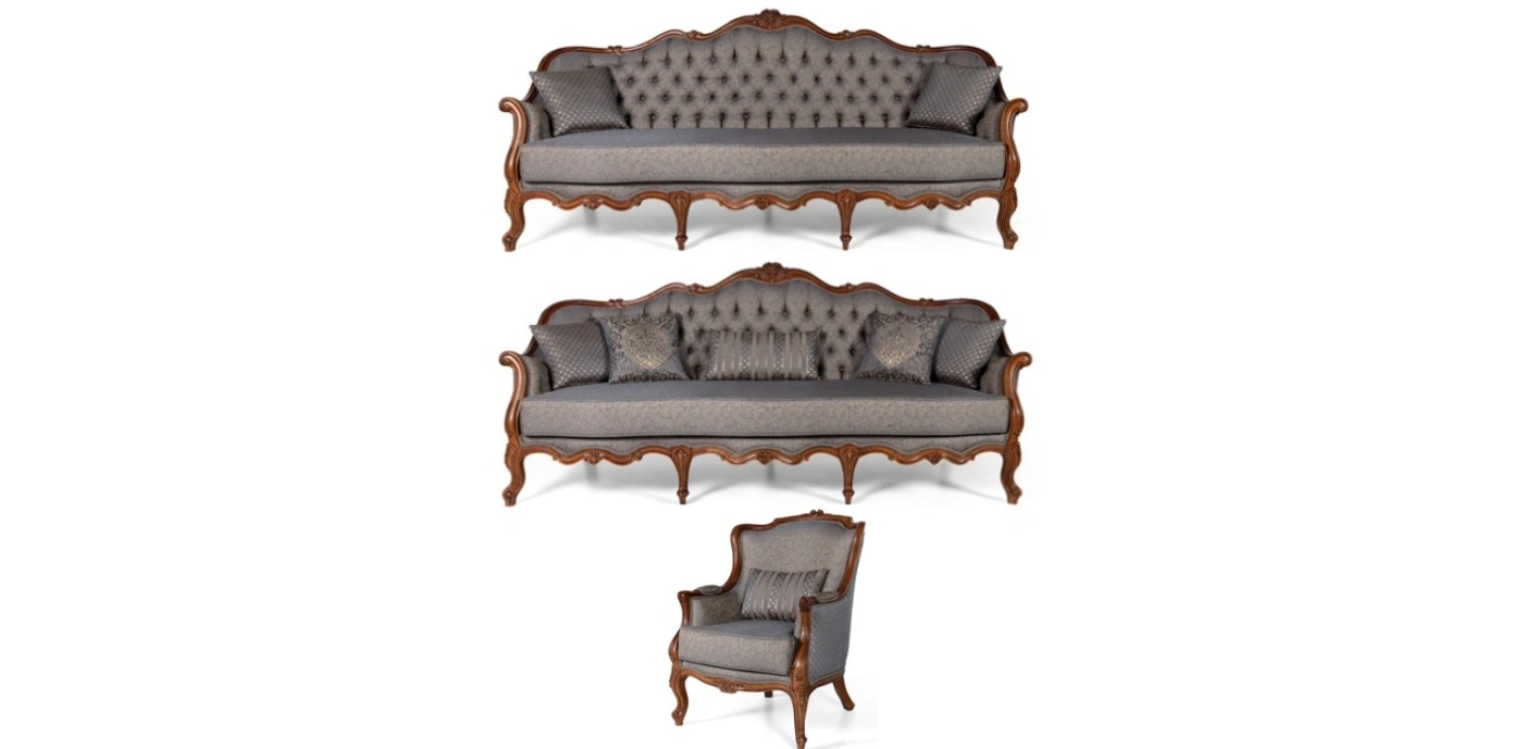 Picasso Luxury Classic Sofa Set Avant-Garde 3-3-1 SofaTurkey 4 Picasso Luxury Classic Sofa Set - Image 1