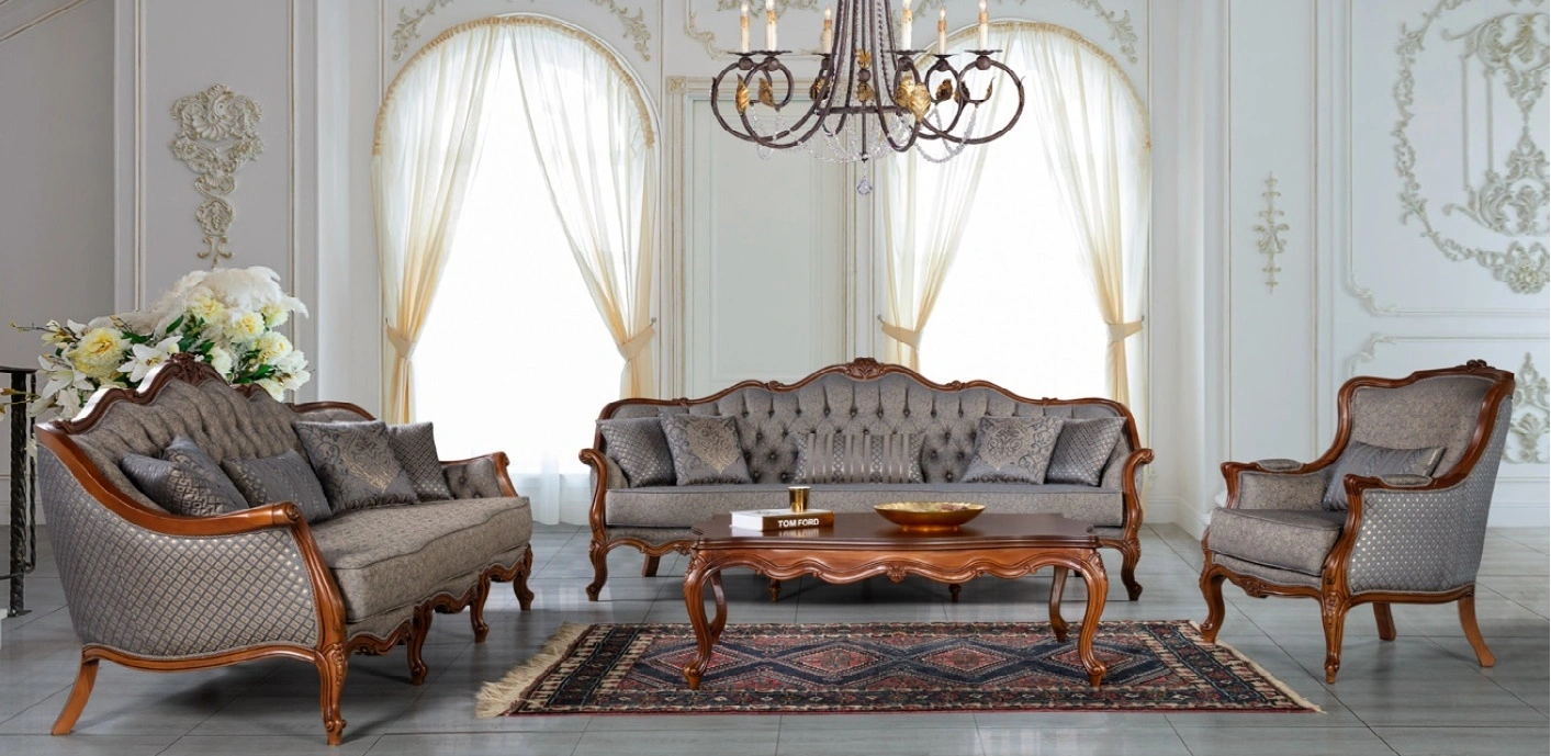 Picasso Luxury Classic Sofa Set Avant-Garde 3-3-1 SofaTurkey Picasso Luxury Classic Sofa - Image 1