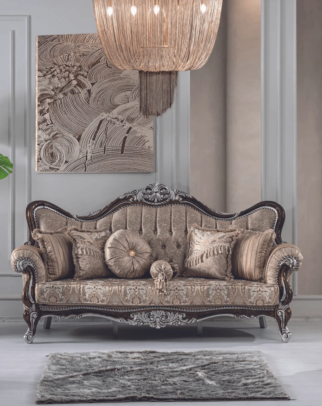 Reyyan Luxury Classic Sofa Set - Avant-garde 5 Reyyan Luxury Classic Sofa - Image 1