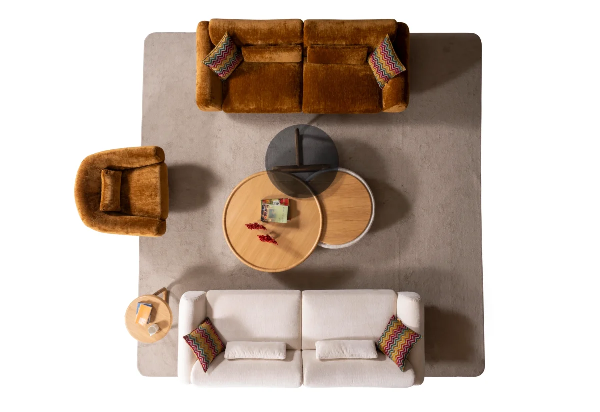The Thalia Sofa Set redefines modern elegance with its fluid, organic silhouette and tactile fabric. A masterpiece of comfort designed for sophisticated homes.
