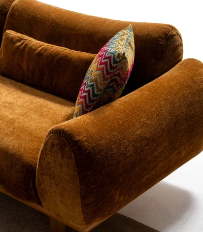 The Thalia Sofa combines organic, rounded lines with the rich texture of premium fabric. A bold piece that brings modern warmth to any living room.