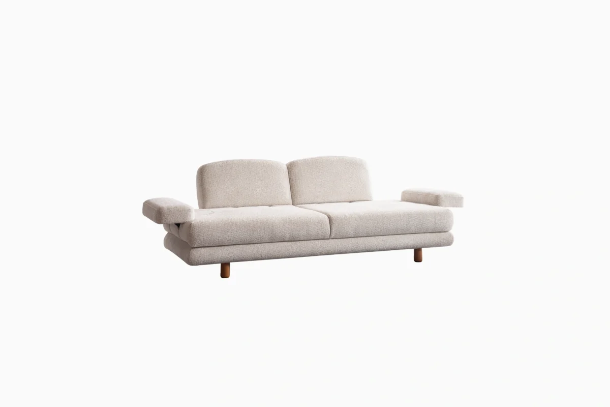 Troyas modern sofa set featuring a curved silhouette and rich textured fabric in terracotta and ivory cream, styled for a luxury contemporary living room – SofaTurkey.