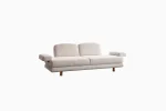 Troyas modern sofa set featuring a curved silhouette and rich textured fabric in terracotta and ivory cream, styled for a luxury contemporary living room – SofaTurkey.