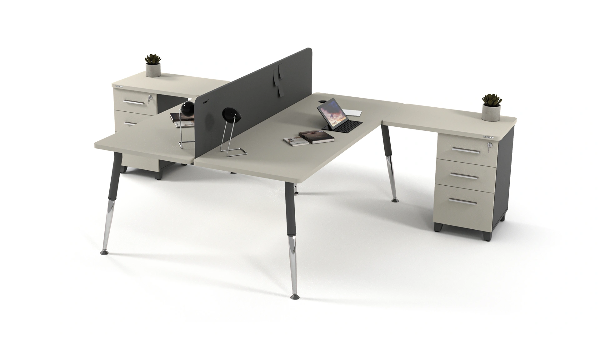 Valor Workstation With Double Shelves Valor Workstation With Double Shelves - Image 1