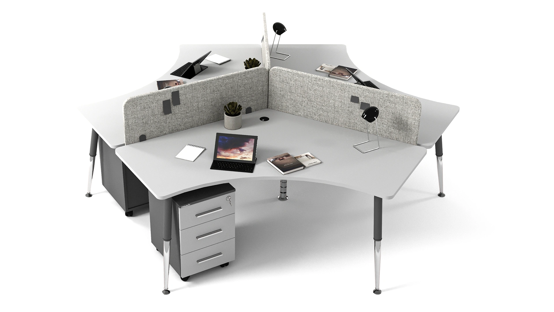 Valor Triple Cabinet Workstation Valor Triple Cabinet Workstation - Image 1