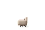 The Vento Armchair is designed to be the perfect relaxation corner in your home. Combining architectural precision with inviting softness, this armchair features a unique base that offers both functionality and superior aesthetics. The textured, premium upholstery has been carefully selected to provide a warm and tactile experience while maintaining the durability needed for daily use.