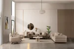 Experience the perfect blend of minimalist aesthetics and superior comfort. The Vento Sofa Set is designed for stylish European homes and is crafted from highly durable, premium textured fabric.