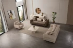 Experience the perfect blend of minimalist aesthetics and superior comfort. The Vento Sofa Set is designed for stylish European homes and is crafted from highly durable, premium textured fabric.