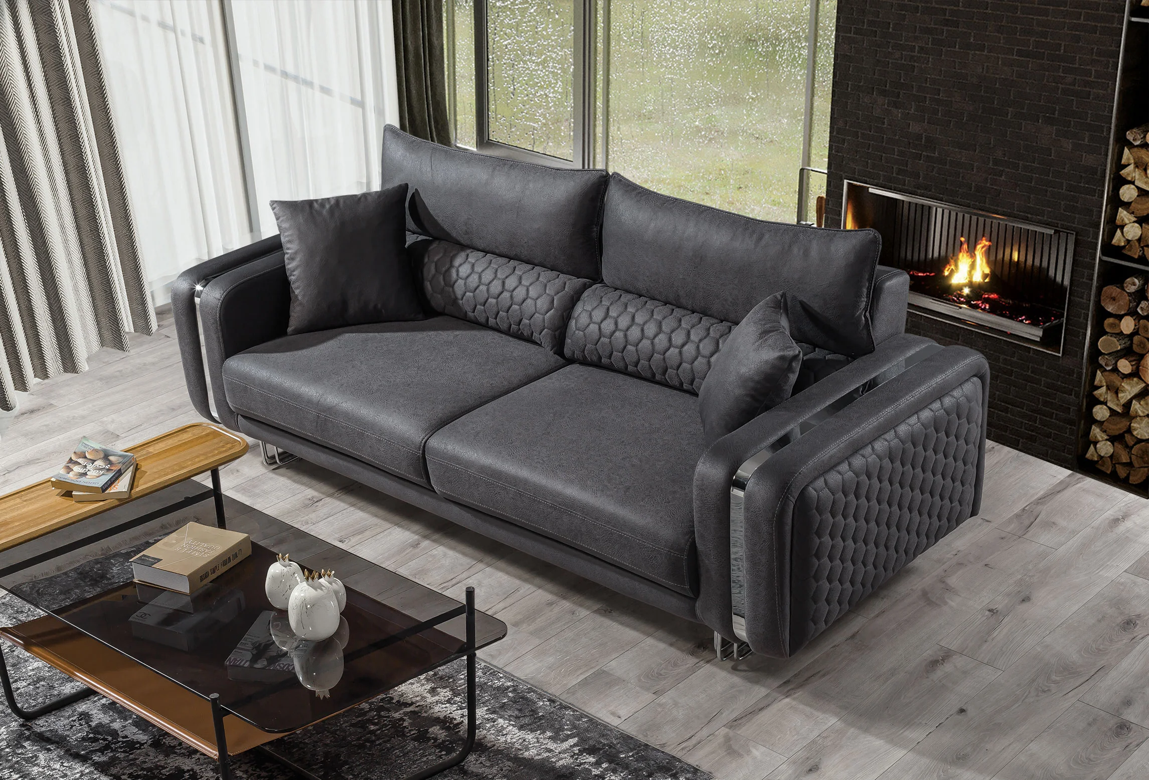 Virginia Sofa Set - Modern Contemporary Style 15 Virginia Sofa - Image 1