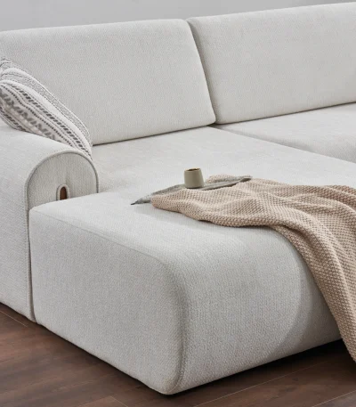 The Vogue Corner Sofa Set combines high-fashion aesthetics with ultimate seating comfort. With its trendy fabric and modular versatility, it creates the perfect focal point for modern European homes.