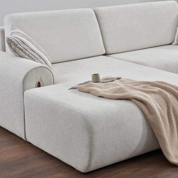 The Vogue Corner Sofa Set combines high-fashion aesthetics with ultimate seating comfort. With its trendy fabric and modular versatility, it creates the perfect focal point for modern European homes.