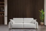 The Vogue Sofa brings runway chic to your living room. With its premium fabric and modular design, it offers the perfect blend of modern style and deep seating comfort.