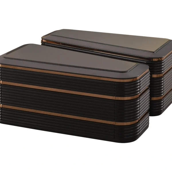 The Zenith Middle Table combines avant-garde aesthetics with functional luxury. Its unique layered, ribbed design and elegant details make it a bold statement piece for modern interiors.