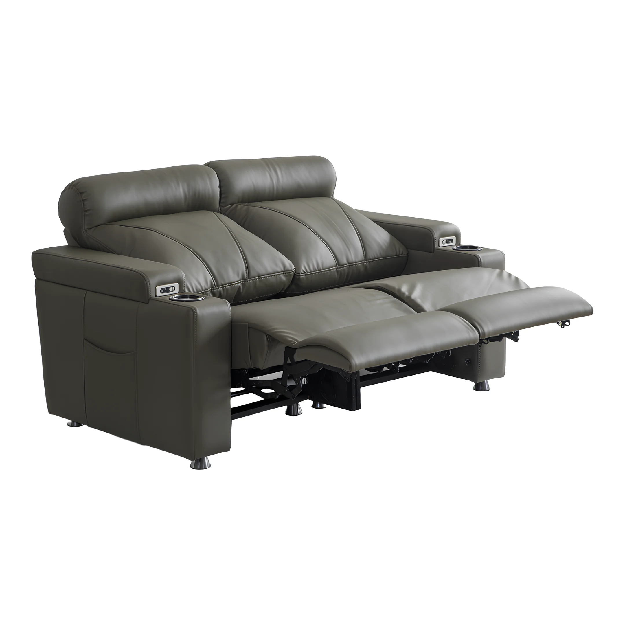 kayya-double-reclining-sofa-usb-port-cup-holder-automatic-electric-recliner-chair Kayya Double Reclining Sofa - Image 1