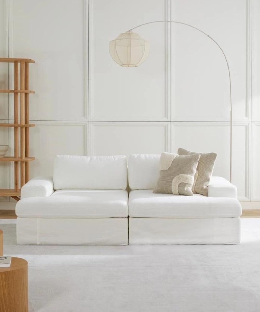 siesta-pro-modular-sofa-2-modules-off-white-linen-feather Siesta Modular Sofa - 2 Modules - Image 1
