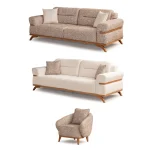 The Aero Sofa Set adds modern elegance and superior comfort to your living room. Featuring high-density foam and durable upholstery, this set is designed for the European lifestyle.