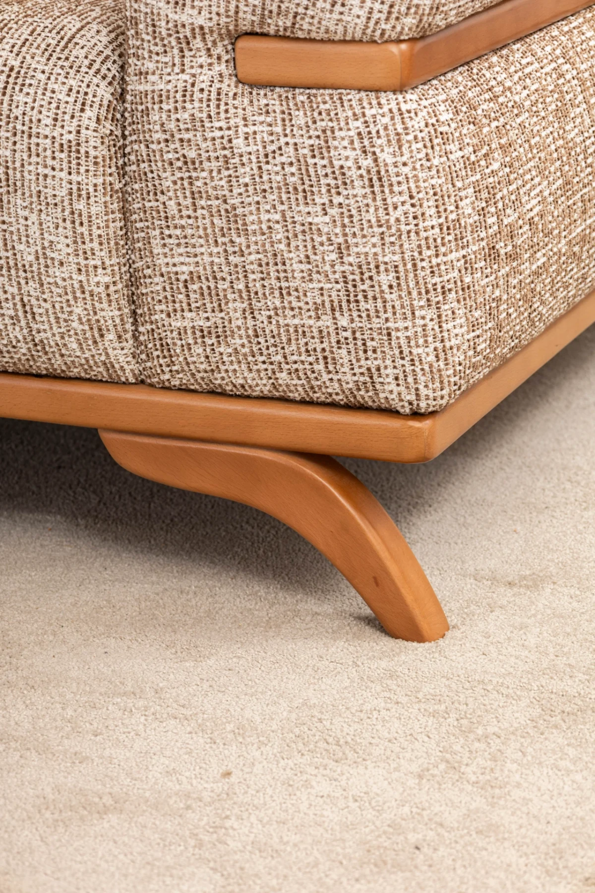 The Aero Sofa is a prime example of modern minimalist design. With its high-quality textured upholstery and frame, it offers unparalleled comfort and style for your living space.