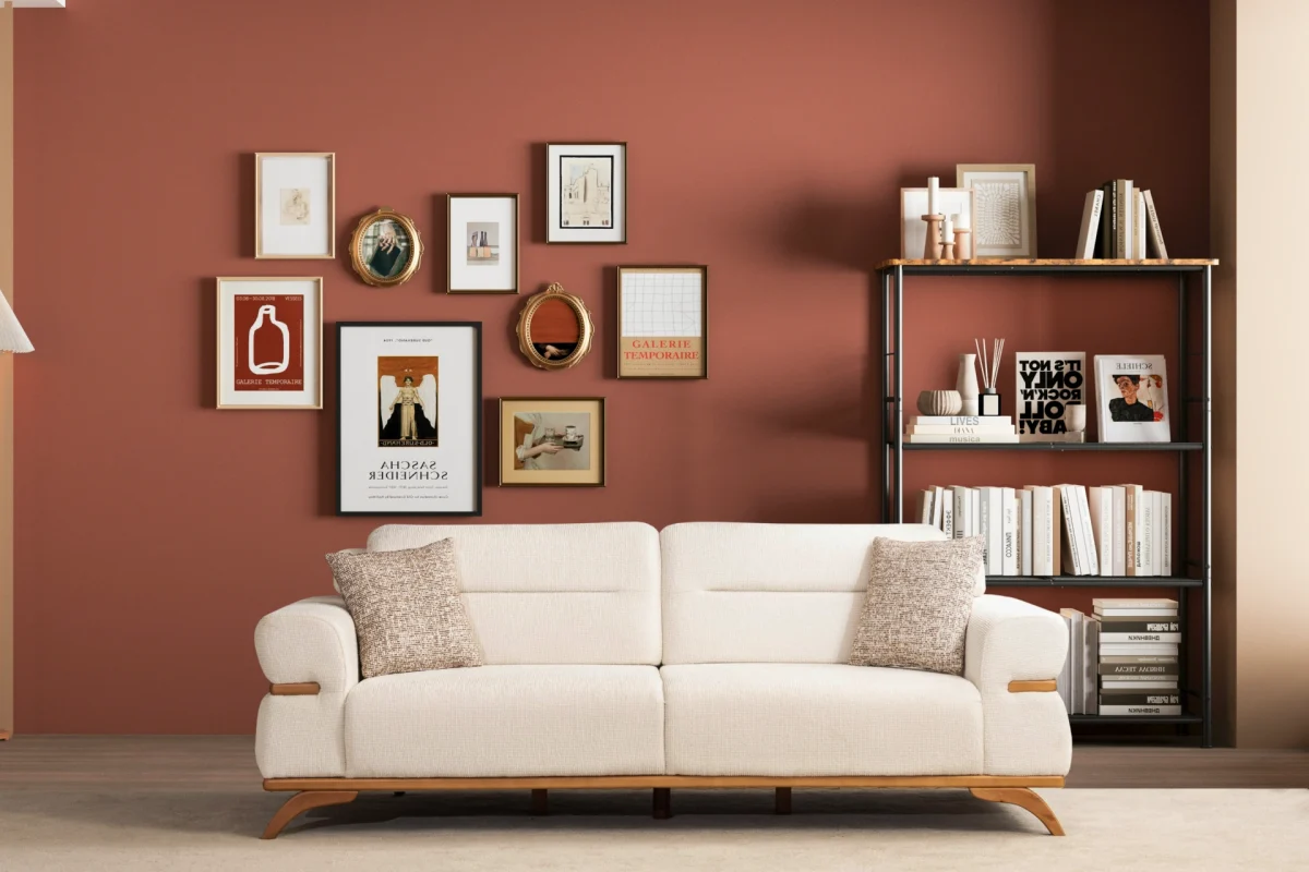 The Aero Sofa is a prime example of modern minimalist design. With its high-quality textured upholstery and frame, it offers unparalleled comfort and style for your living space.