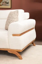 The Aero Sofa is a prime example of modern minimalist design. With its high-quality textured upholstery and frame, it offers unparalleled comfort and style for your living space.