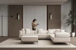 A masterpiece of modern furniture design showcasing elegant curves and perfectly suited for high-end European living spaces.