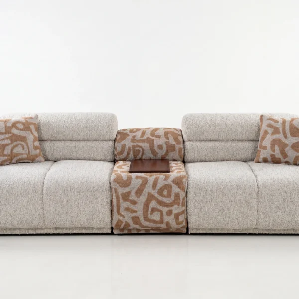 A meeting point of natural tones and unparalleled comfort. Bring a bohemian touch to your living space with the Aloha Sofa.