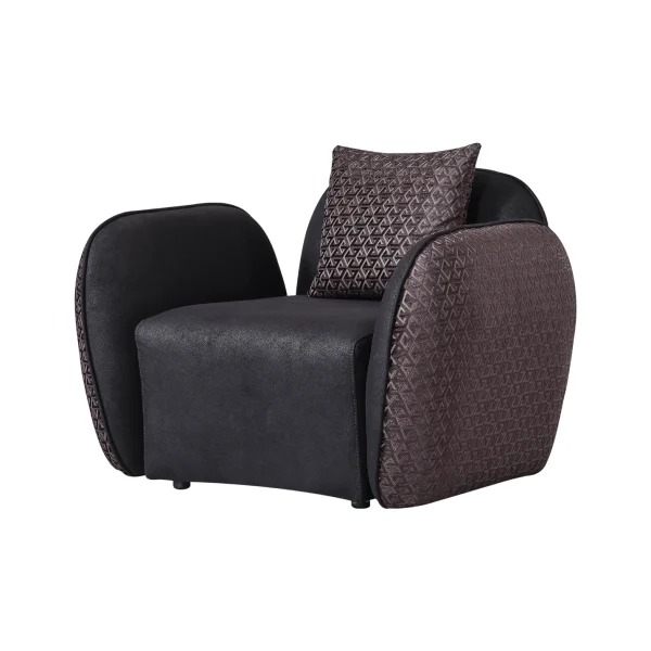 The Alpha Armchair is an expression of modern authority. Combining deep seating with striking textures, this armchair offers an unparalleled executive relaxation experience.