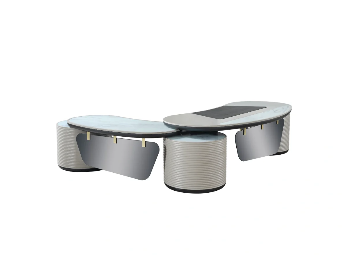 Le bureau Alpha Executive est un chef-d'œuvre du design de bureau moderne. Son plateau spacieux et ses espaces de rangement intégrés lui confèrent une forme élégante et minimaliste, idéale pour les dirigeants d'aujourd'hui.