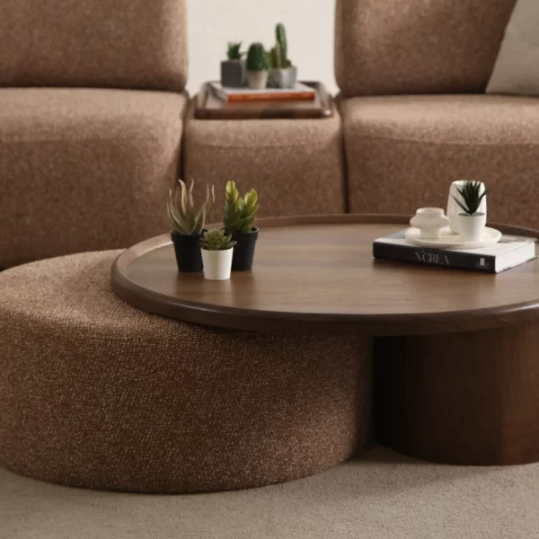 Alyna C. Table + Pouf Set (1B+1R+1S)